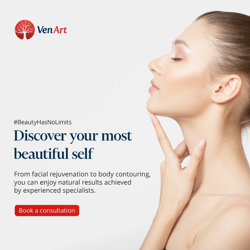 Representative image for the plastic and cosmetic surgery page with the message "Discover your most beautiful self."