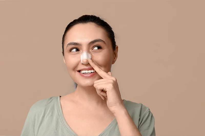 Representative photo of our rhinoseptoplasty procedure, featuring a patient who underwent surgery.