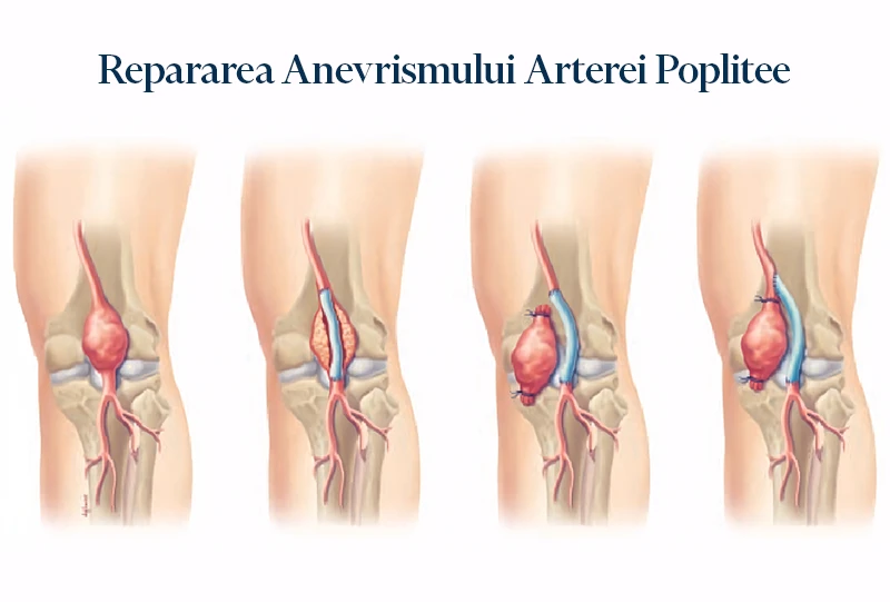 Poza detaliata cu schema reparării anevrismului arterei poplitee la clinica VenArt