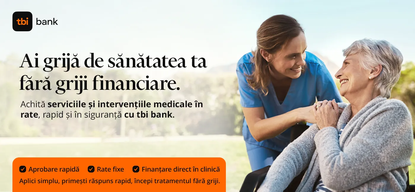 Banner plata in rate la clinica VenArt prin tbi bank